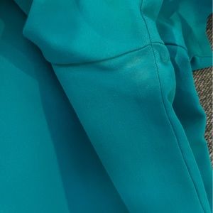 Teal Medium Petite Cargo Pants and Medium Two pocket top.